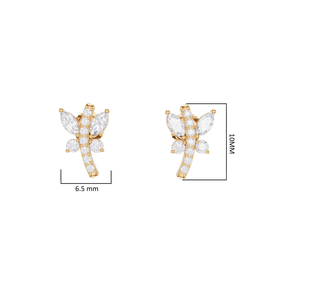 0.38 ct Lab-Grown Diamond Understated Marquise Stud Earrings