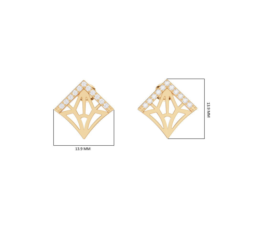 0.20 ct Lab-Grown Diamond Delicate Pavé Stud Earrings