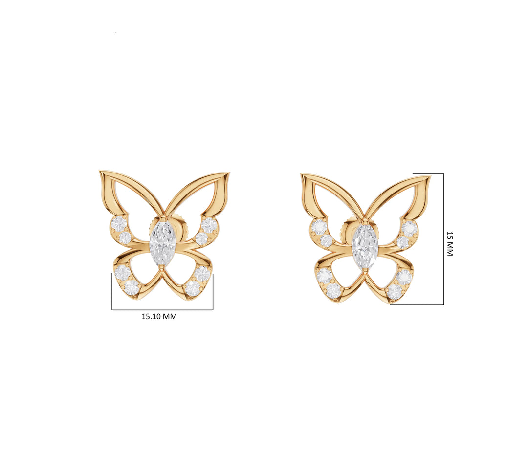 0.75 ct Lab-Grown Diamond Elegant Marquise Stud Earrings