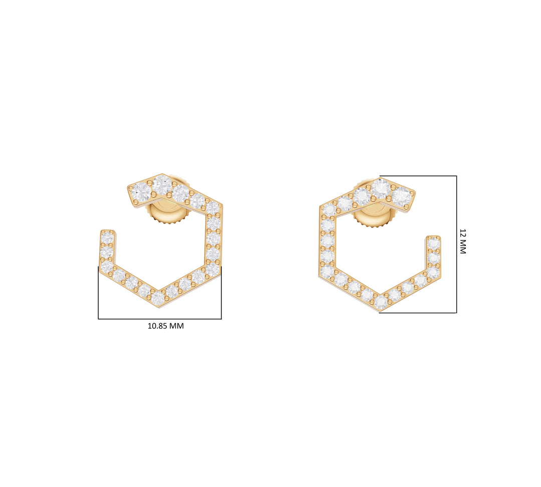 0.37 ct Lab-Grown Diamond Versatile Pavé Stud Earrings