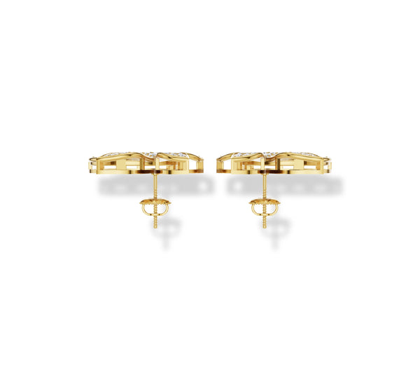 0.754 ct Lab-Grown Diamond Round Rose Gold Pendant Set Earrings