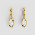 1.48 ct Lab-Grown Diamond Pear Rose Gold Gypset Hoop Earrings