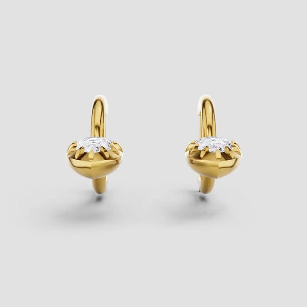 1.48 ct Lab-Grown Diamond Pear Rose Gold Gypset Hoop Earrings