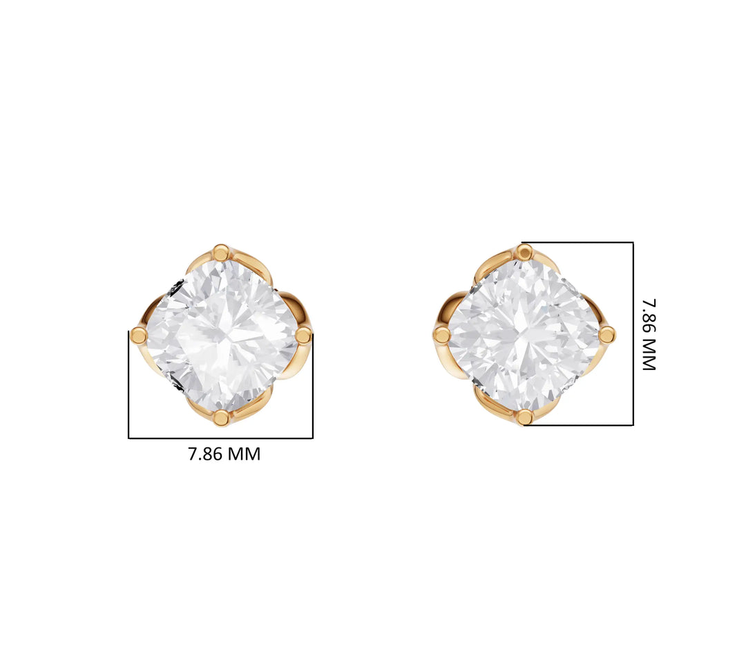 2.24 ct Lab-Grown Diamond Luxe Cushion Solitaire Earrings