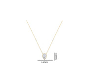 Pear Solitaire 1.43 ct lab grown Mangalsutra