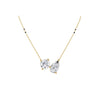 1.8 ct lab grown round and pear shape toi et moi solitaire mangalsutra