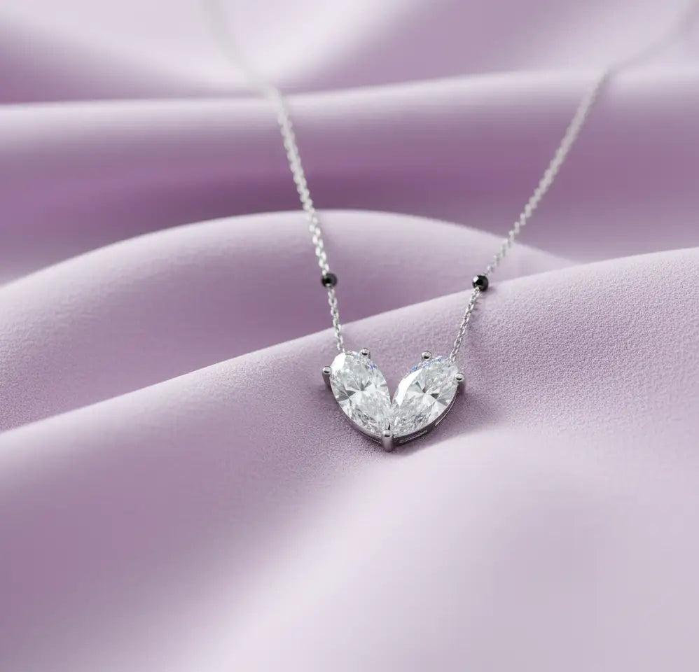 Elegant Pair 1.06 ct lab grown Pear Shape Mangalsutra