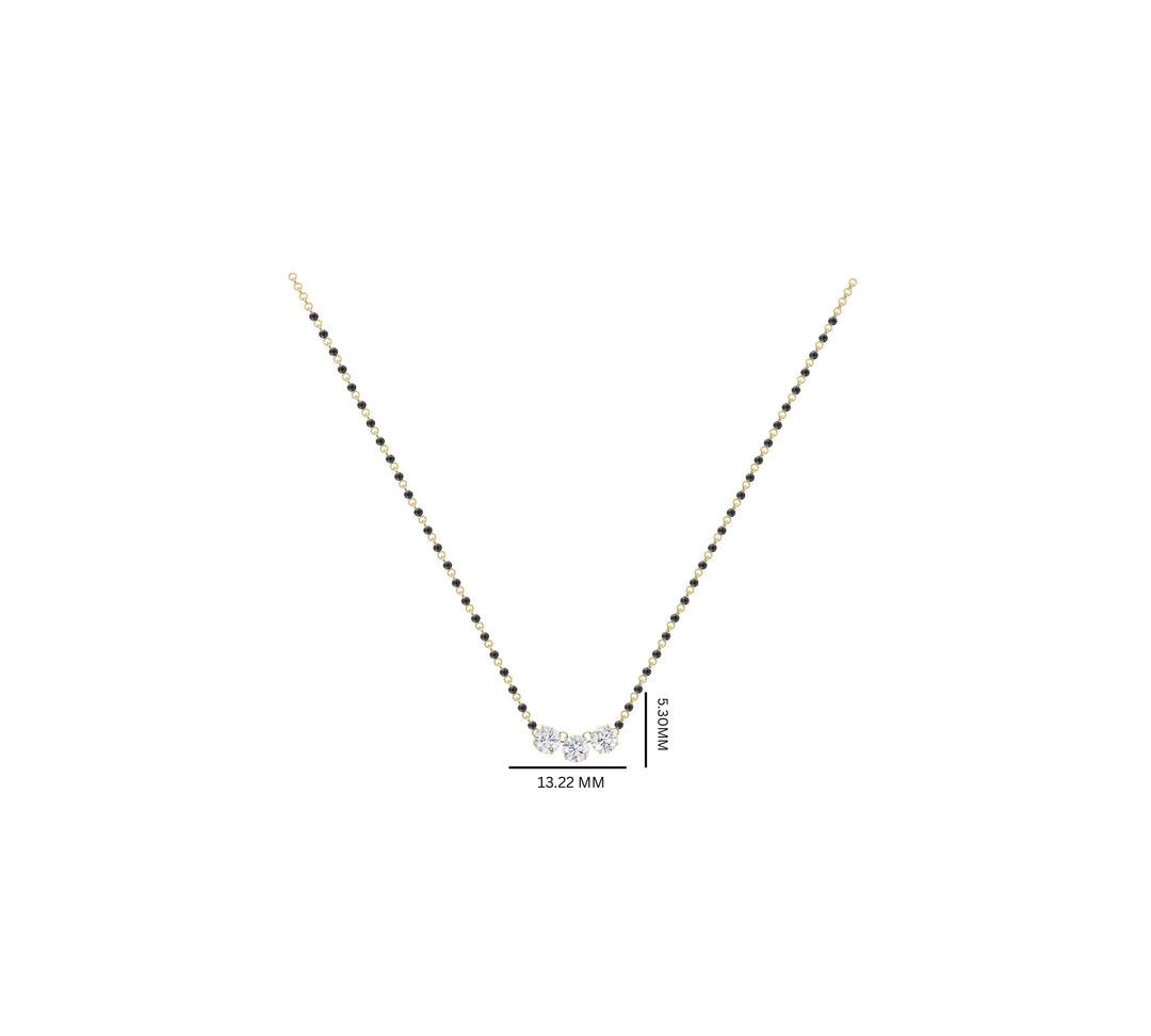 Trilogy of Love 1.67 ct lab grown Diamond Mangalsutra