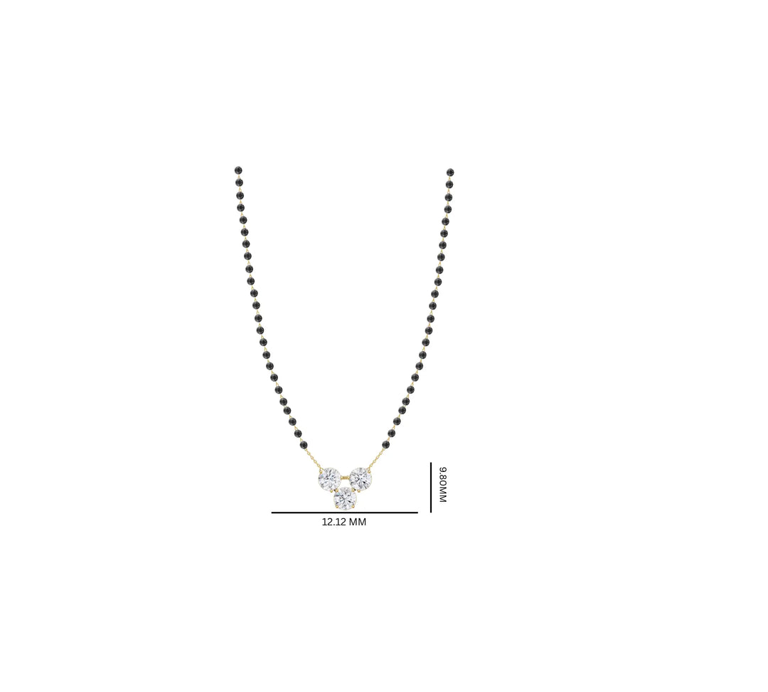 Trilogy of Light 1.67 ct lab grown Diamond Mangalsutra