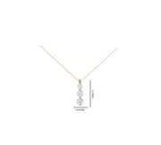 Tri-Stone Balance 1.64 ct lab grown Diamond Mangalsutra