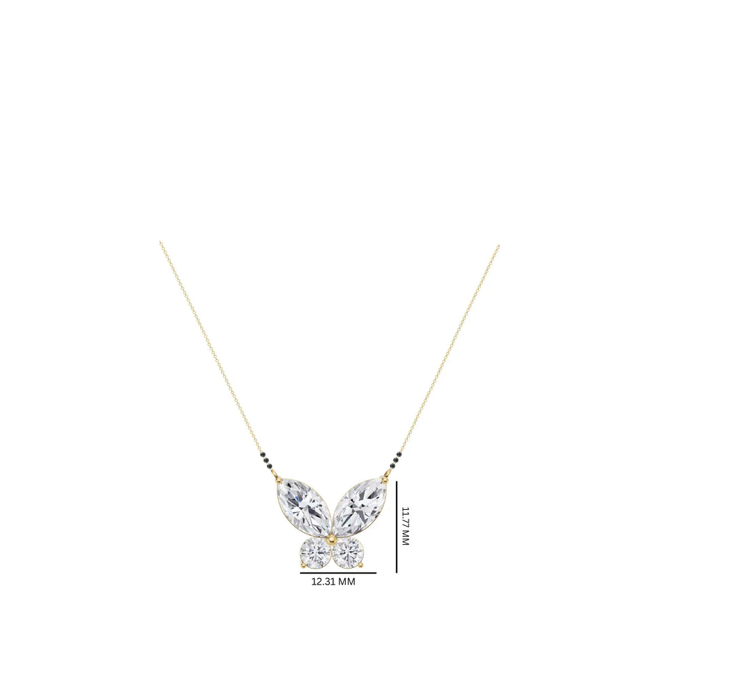 Round & Marquise Fusion 1.51 ct lab grown Mangalsutra