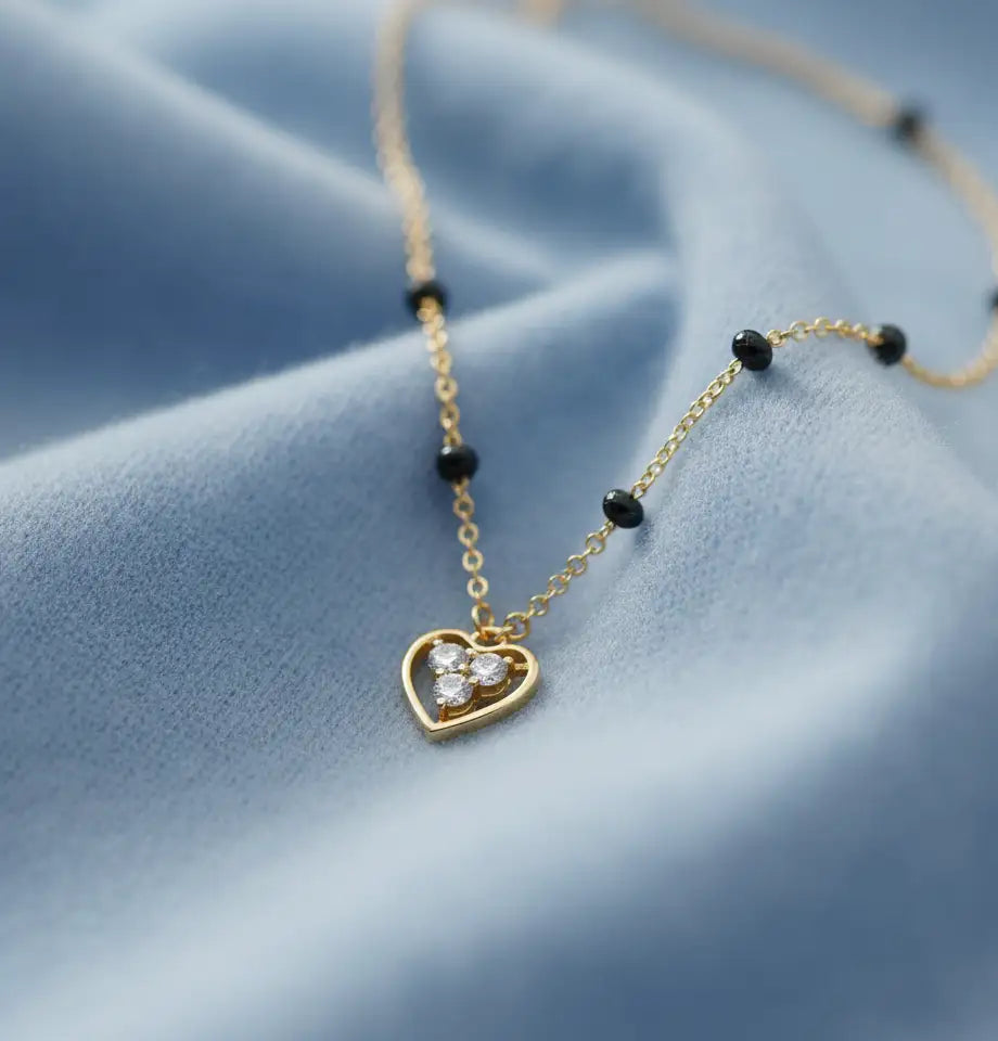 Three-Stone Promise 1.28 ct lab grown Diamond Mangalsutra