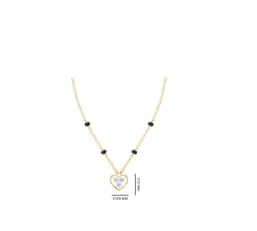Three-Stone Promise 1.28 ct lab grown Diamond Mangalsutra