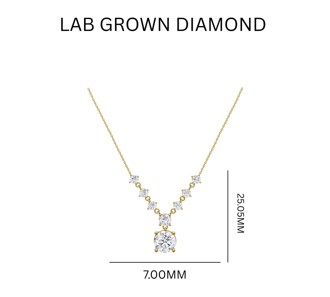 1.96ct Lab Grown Diamond Starburst Cluster Pendant