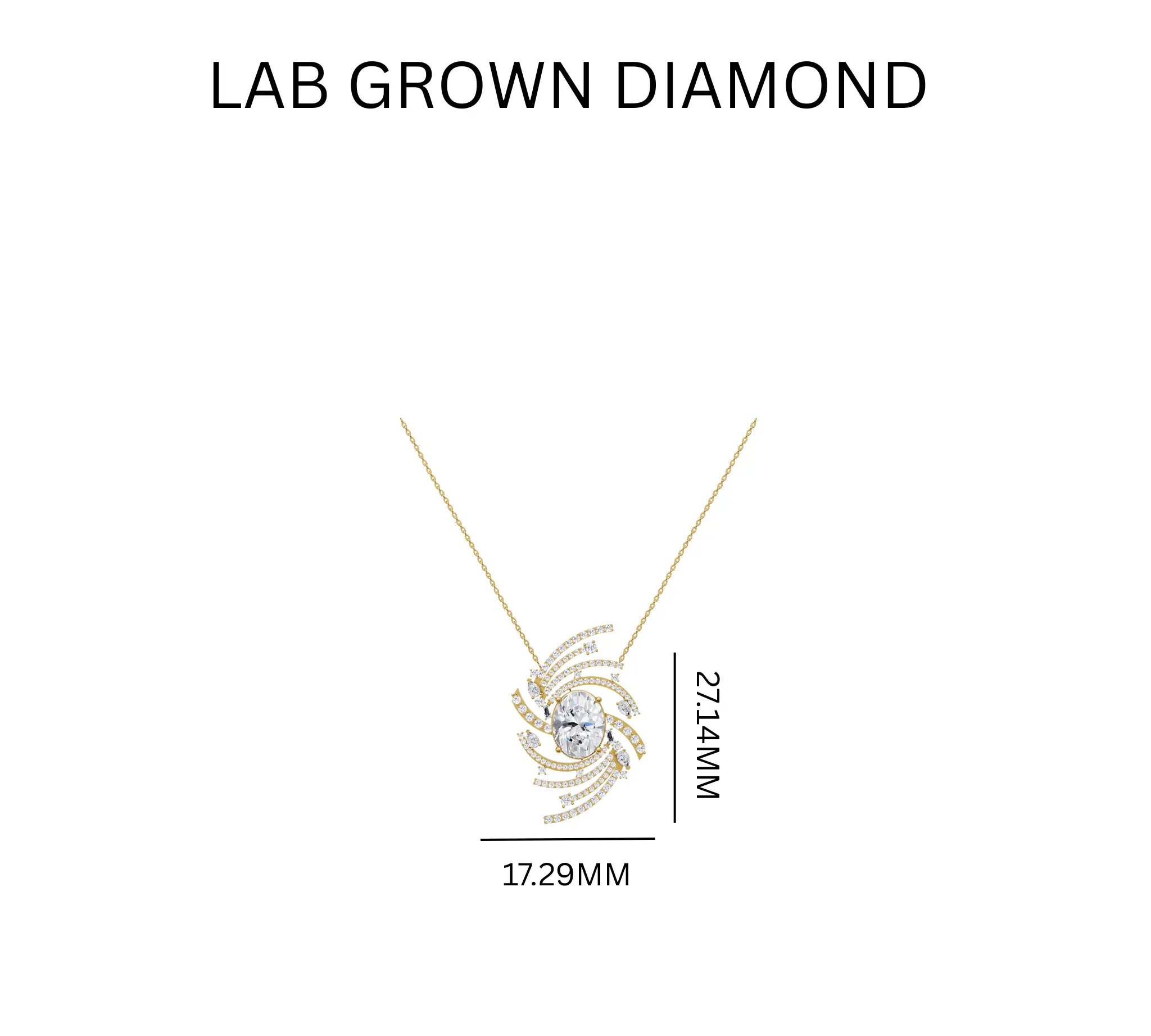 2.15ct Lab Grown Diamond Celestial Harmony Pendant