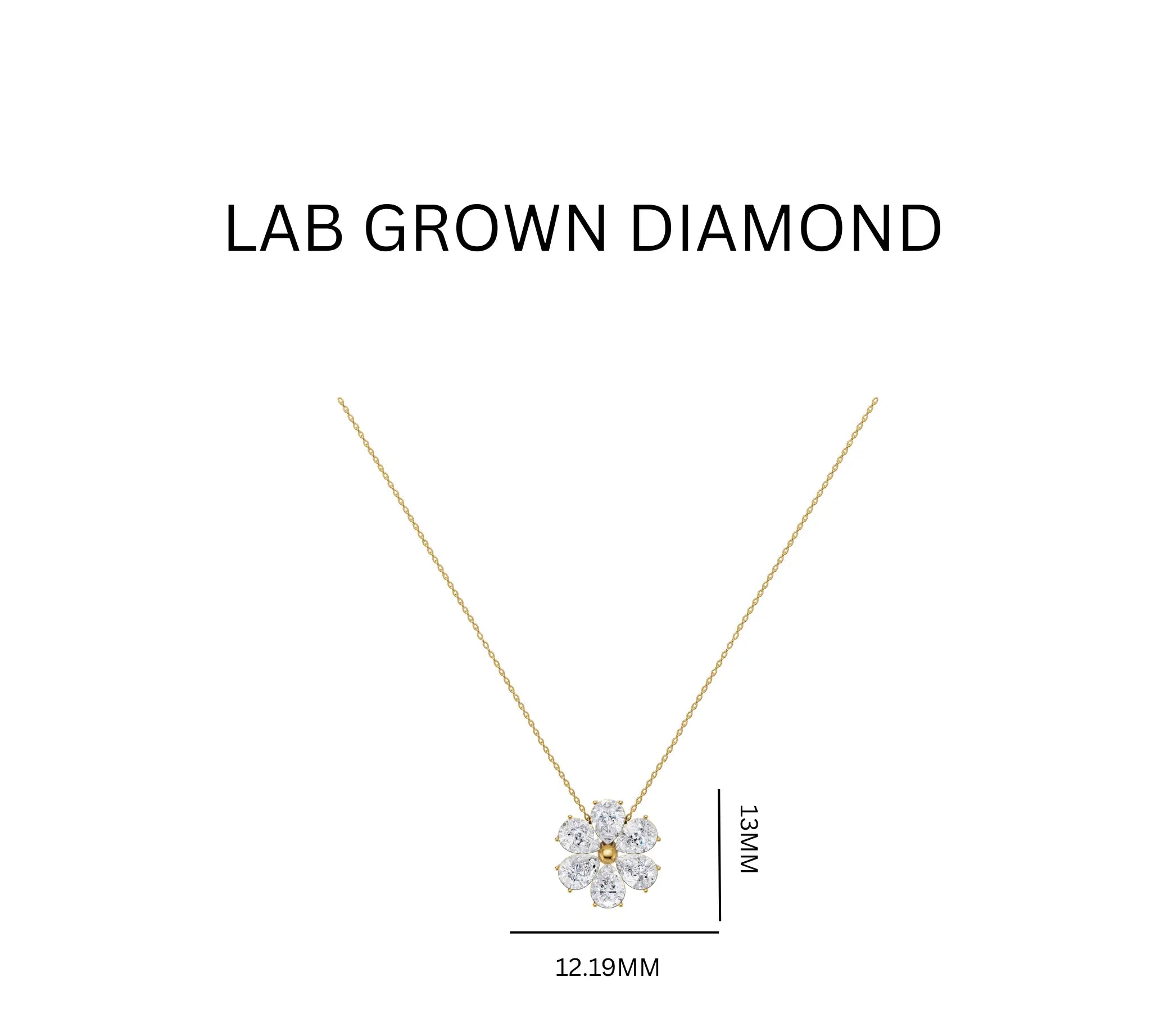 1.93ct Lab Grown Diamond Blossoming Pear Cluster Pendant