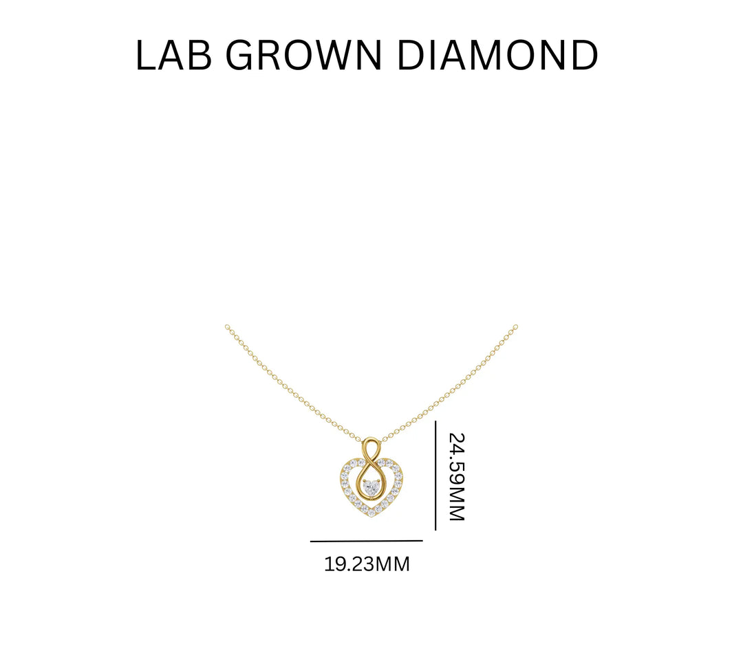 1.30ct Lab Grown Diamond Heart's Secret Halo Pendant