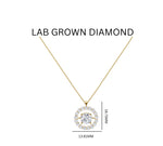 Load image into Gallery viewer, 1.61ct Lab Grown Diamond Solitaire &amp; Halo Crescent Pendant
