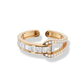 0.60 ct Lab-Grown Diamond Contemporary Baguette & Round Ring