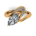 1.669 ct Lab-Grown Diamond Marquise & Round Ring