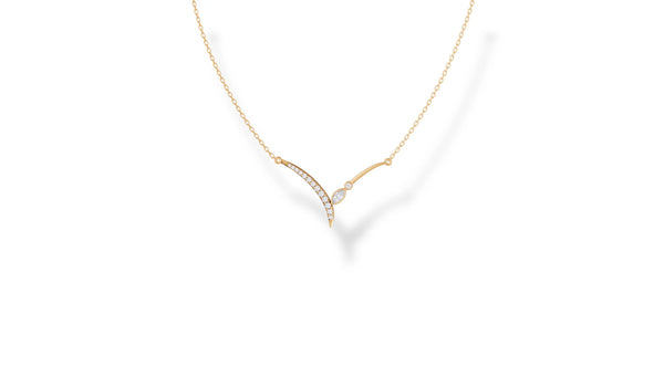 0.48 ct Lab-Grown Diamond Marquise & Round Cut Pendant