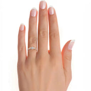0.9 Ct Classic Round Trio Ring