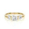 0.9 Ct Classic Round Trio Ring
