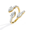 1.4 Ct Pear Three Stone Ring