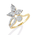 1.2 Ct Pear with Round Cluster Ring