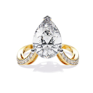 5 Ct Pear Solitaire Ring
