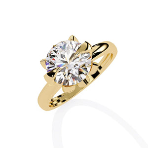 3.2 Ct Round Solitaire with Round Accents