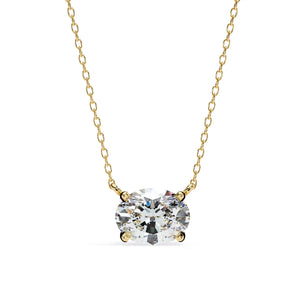 1.7 Ct Oval Grace Solitaire Pendant