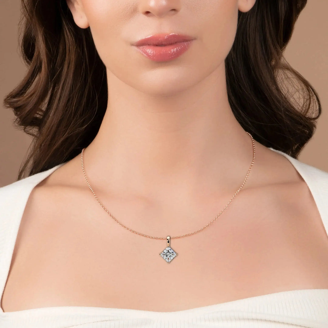 2.9 Ct Princess Bloom Solitaire Pendant