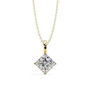 2.9 Ct Princess Bloom Solitaire Pendant