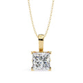 2.7 Ct Crownfire Princess Solitaire Pendant