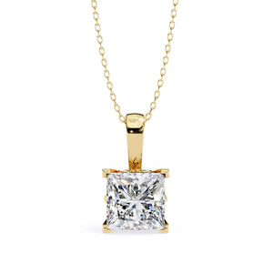 2.7 Ct Crownfire Princess Solitaire Pendant