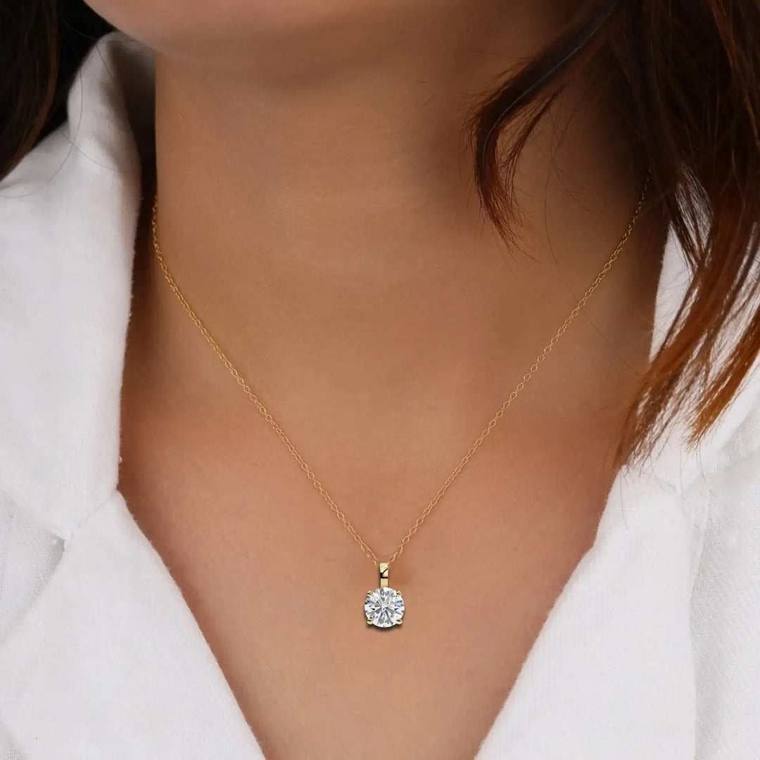 3.1 Ct Velour Cushion Solitaire Pendant