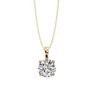 3.1 Ct Velour Cushion Solitaire Pendant