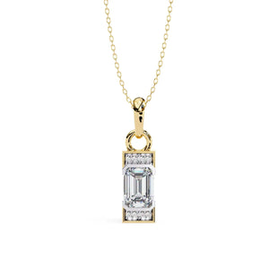 1.1 Ct Lumen Emerald Solitaire Pendant