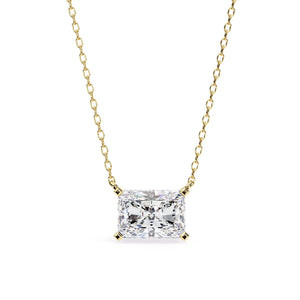 2 Ct Radiant Aura Solitaire Pendant