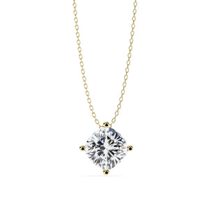 2.4 Ct Cloudlight Cushion Solitaire Pendant