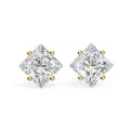 2.4 Ct Princess Solitaire Studs