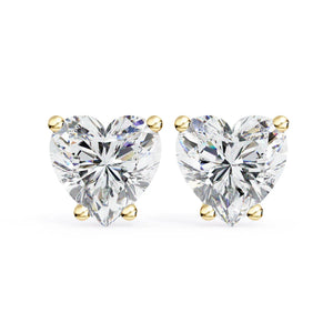 2.5 Ct Heart Solitaire Studs